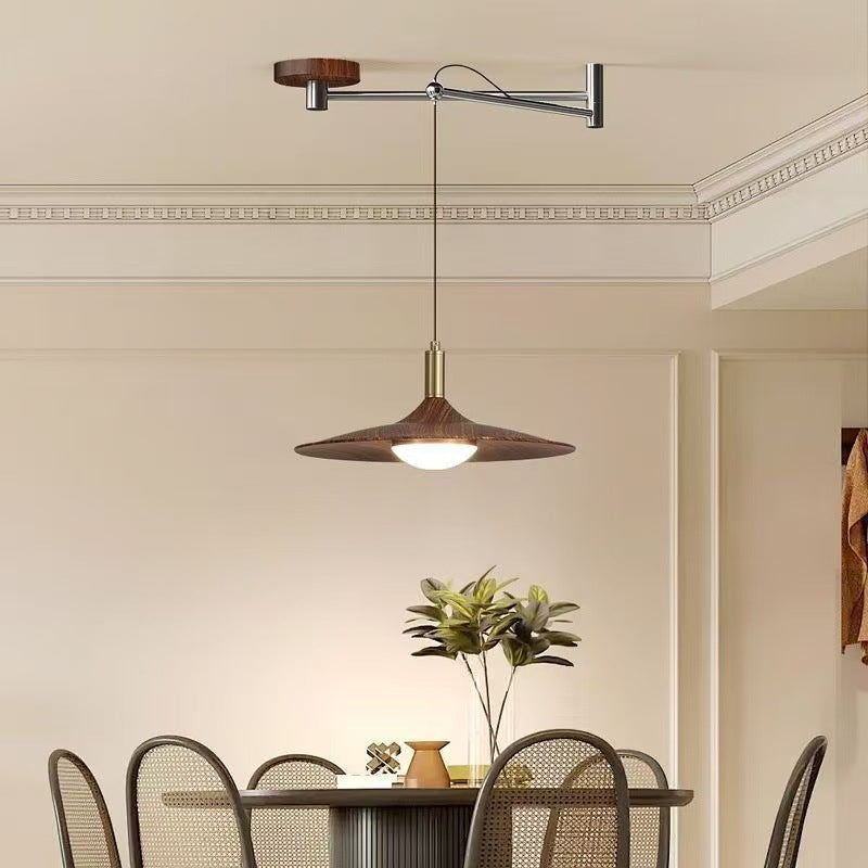 Room Chandelier Simple Walnut Creative Chandelier