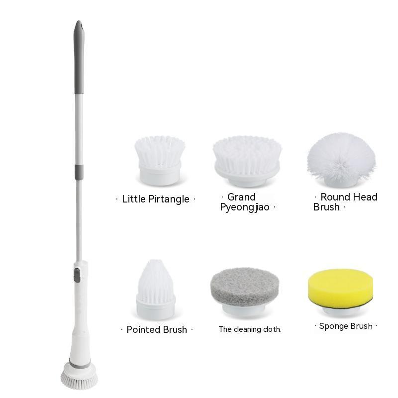 Electric Scrubber Wall Long Handle Multifunction Cleaning Brush