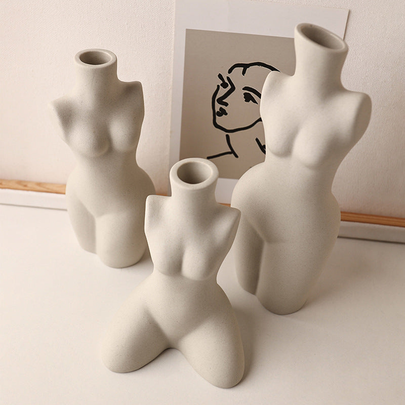 Modeling Art Vase Silent Style Ceramic Vase Sculpture