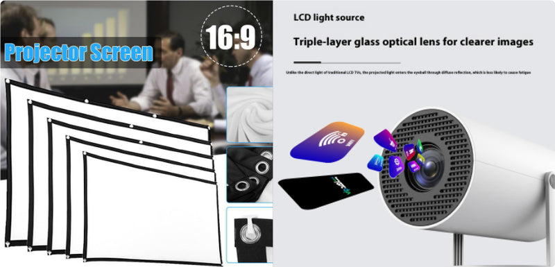 Portable Projector For Home Use 180 Degrees
