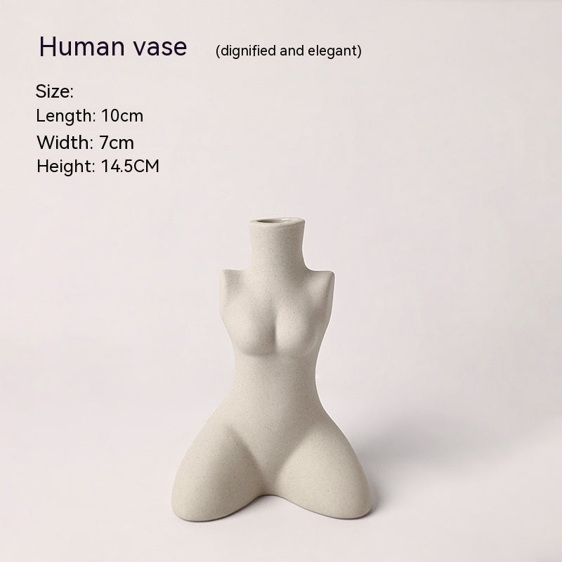 Modeling Art Vase Silent Style Ceramic Vase Sculpture