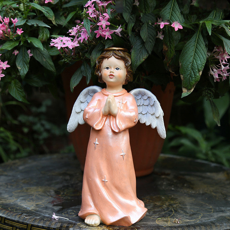 Rural restoration Resin Figure angel sculpture ornaments