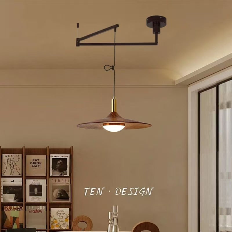 Room Chandelier Simple Walnut Creative Chandelier