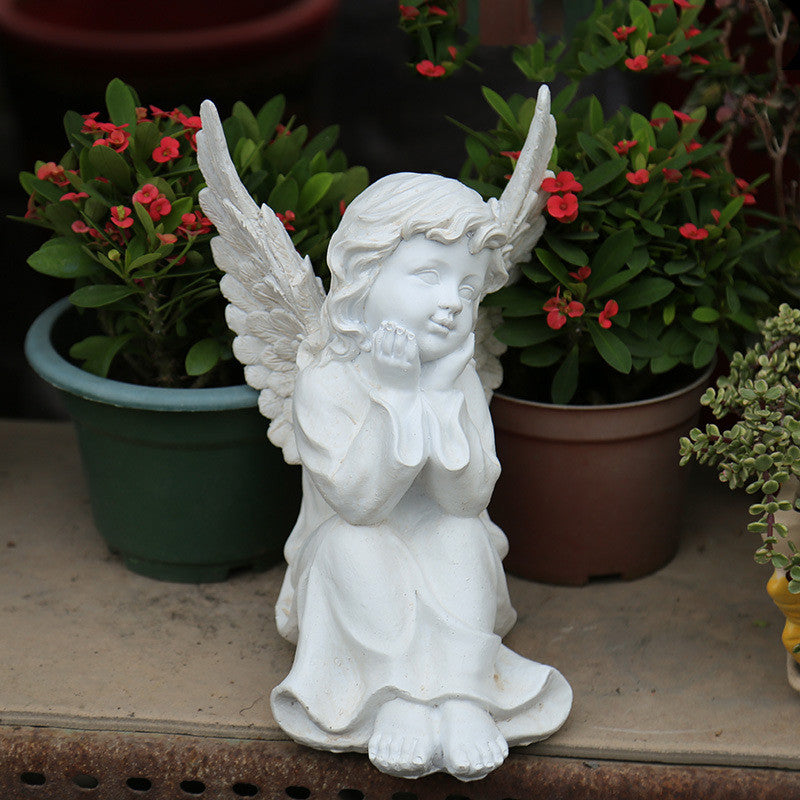 Rural restoration Resin Figure angel sculpture ornaments