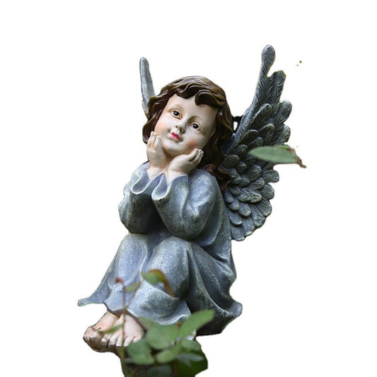 Rural restoration Resin Figure angel sculpture ornaments
