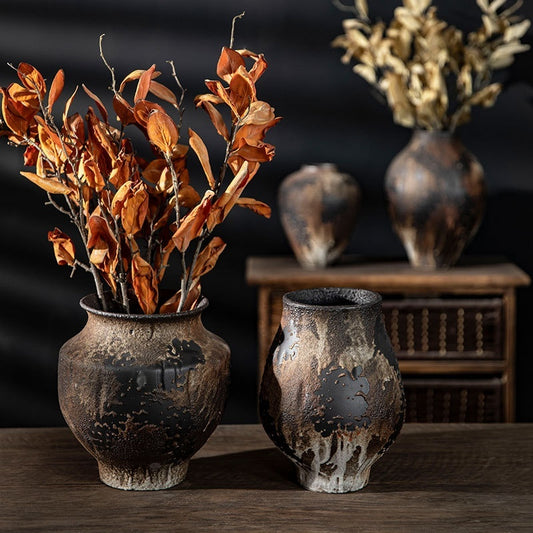 Vintage Ceramic Vase Flower Arrangement Decoration