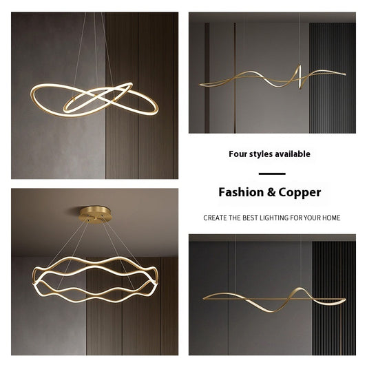 Copper Minimalist Modern Light Luxury Creative Chandelier