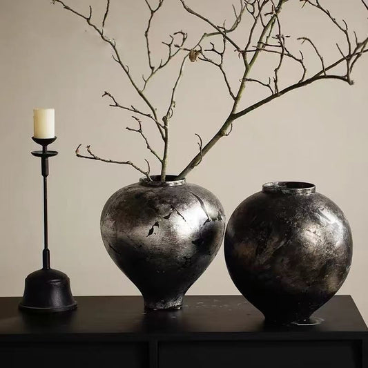 Silent Wind Stoneware Vase Zen Vase Dried Flower Arrangement