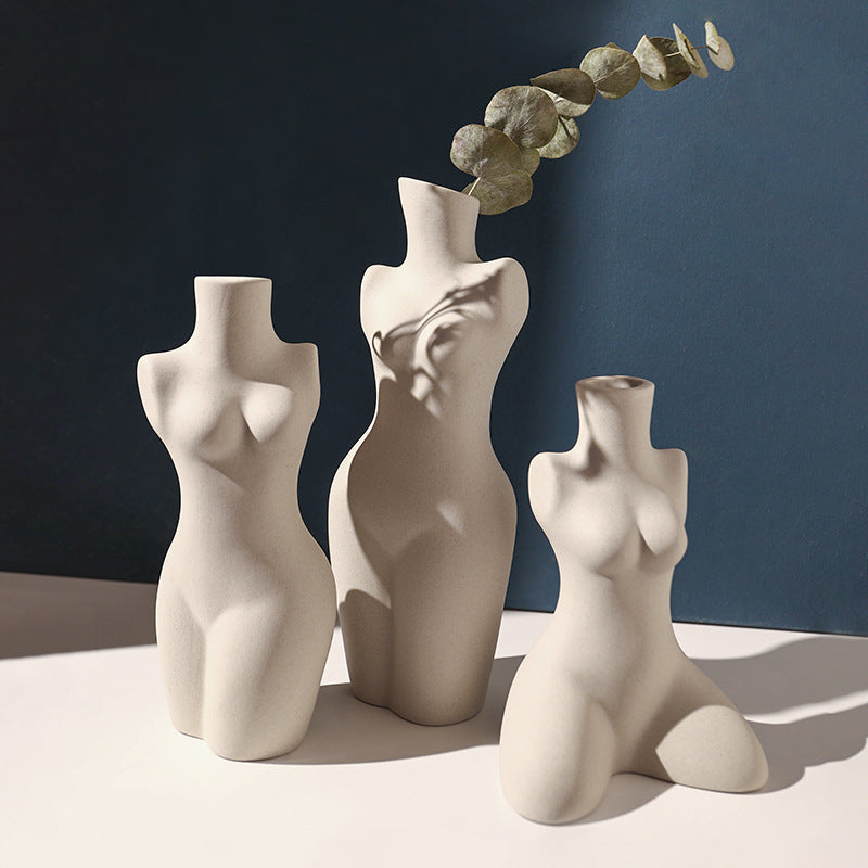Modeling Art Vase Silent Style Ceramic Vase Sculpture