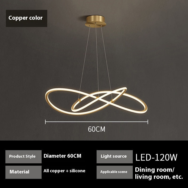Copper Minimalist Modern Light Luxury Creative Chandelier