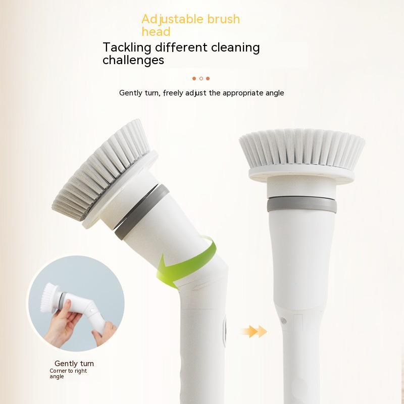 Electric Scrubber Wall Long Handle Multifunction Cleaning Brush