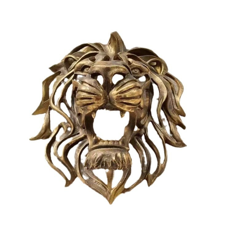Lion's Head Wall Hanging Art Sculpture