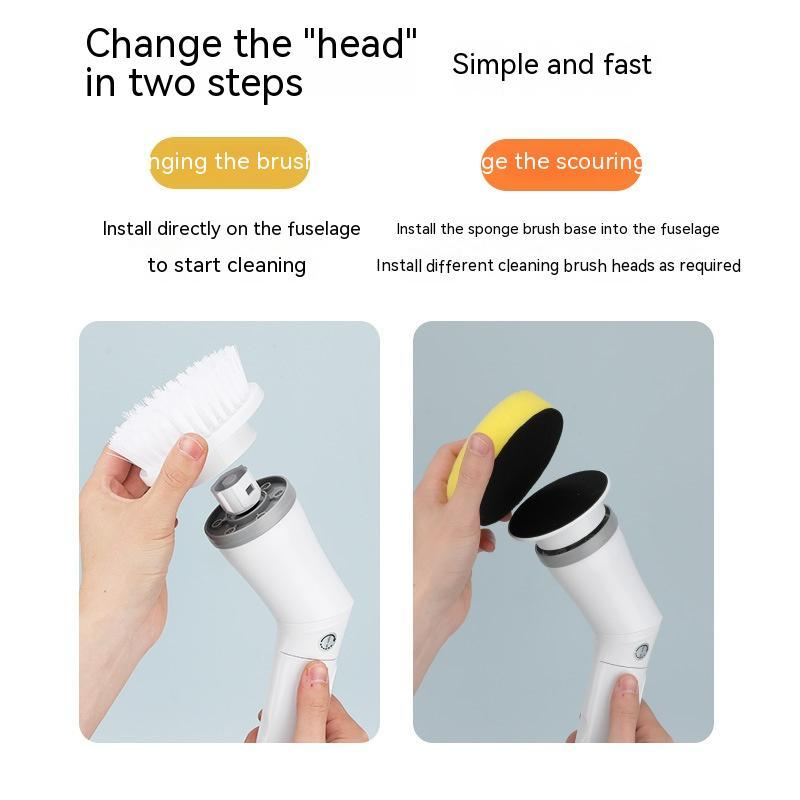 Electric Scrubber Wall Long Handle Multifunction Cleaning Brush