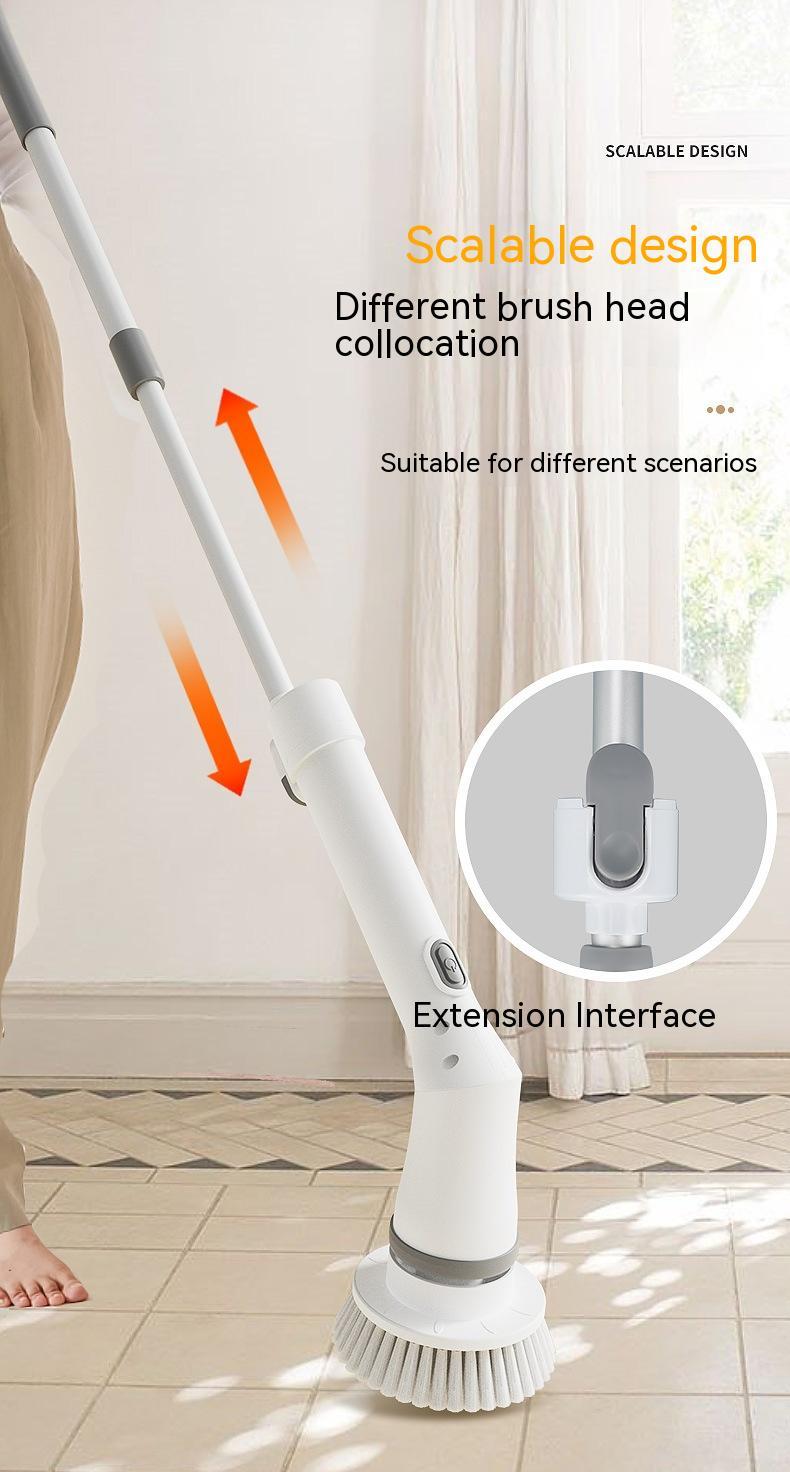 Electric Scrubber Wall Long Handle Multifunction Cleaning Brush