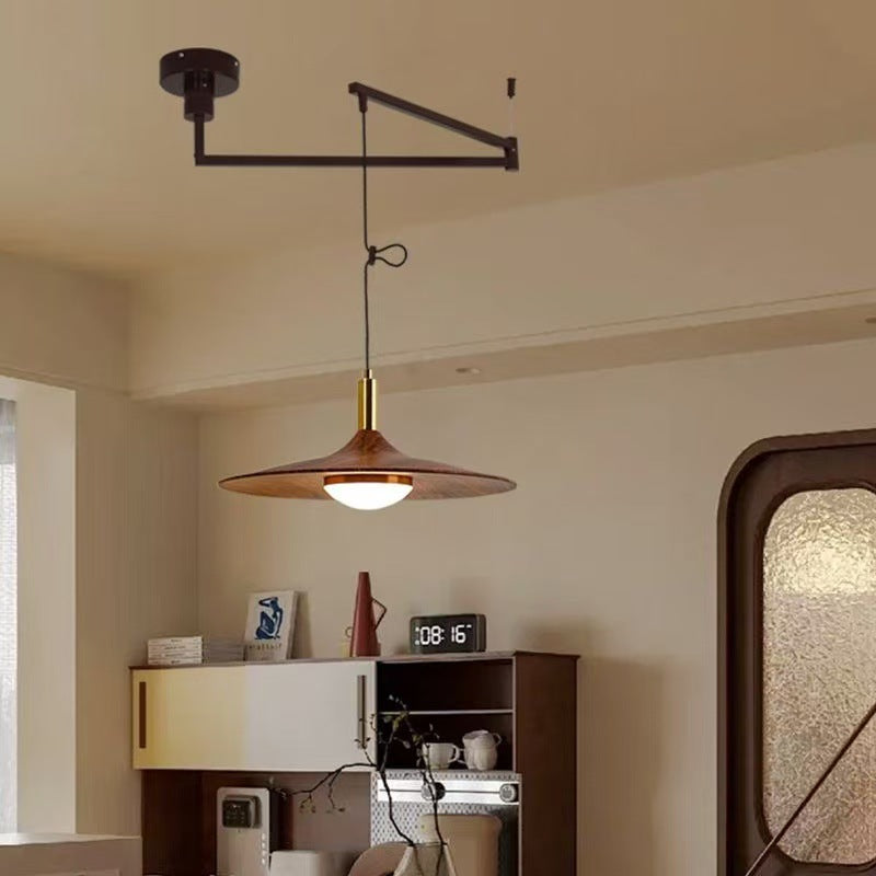 Room Chandelier Simple Walnut Creative Chandelier