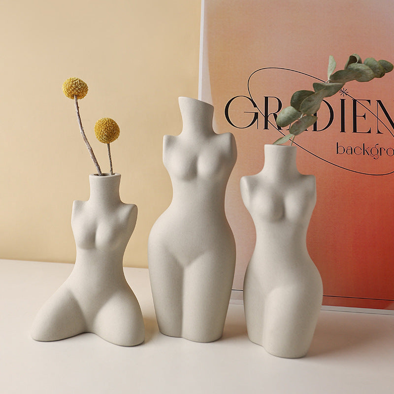 Modeling Art Vase Silent Style Ceramic Vase Sculpture