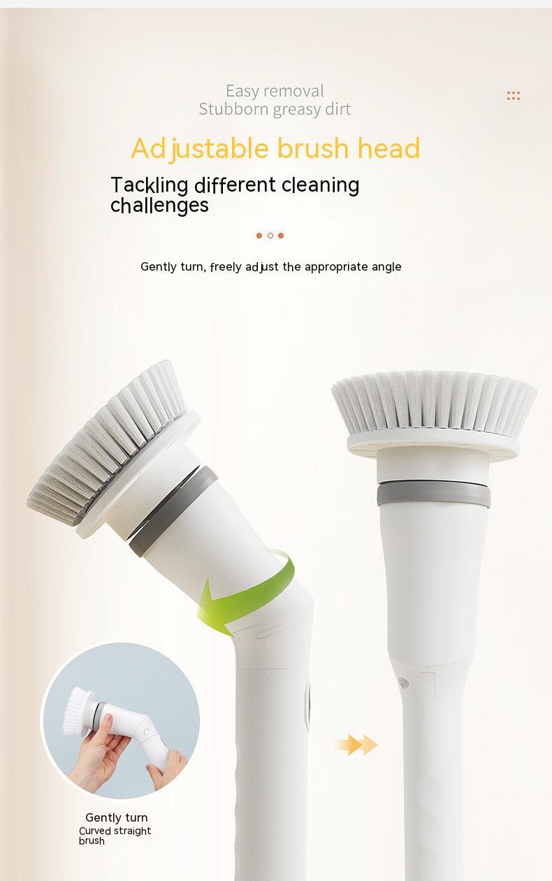 Electric Scrubber Wall Long Handle Multifunction Cleaning Brush