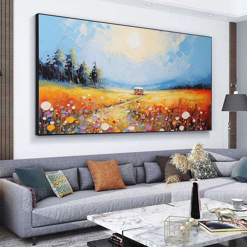 Natural Scenery Paintings Art Hand Painted Canvas